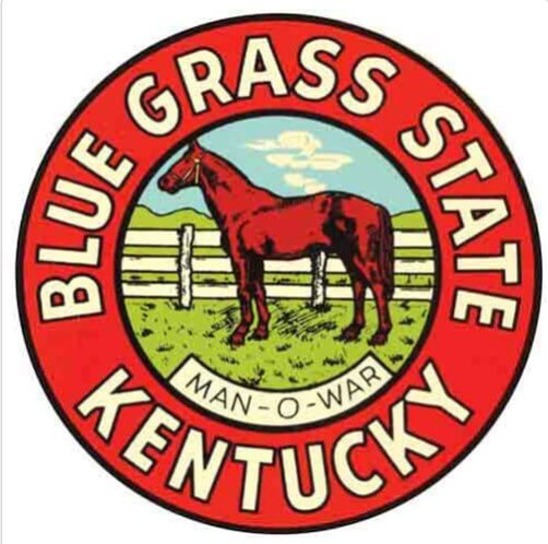(image for) Kentucky Blue Grass State Vintage Vacation Stickers